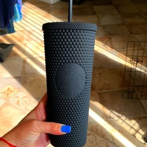 New Starbucks black studded venti tumbler